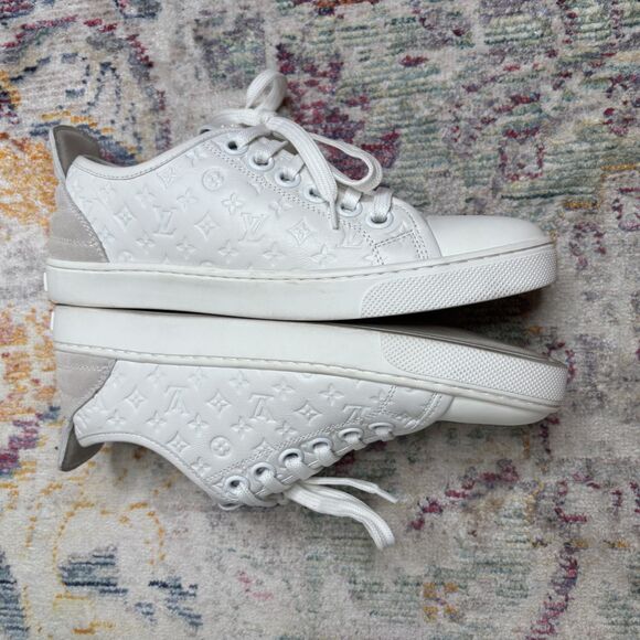 Louis Vuitton White Monogram Punchy Sneakers - Picture 3 of 12